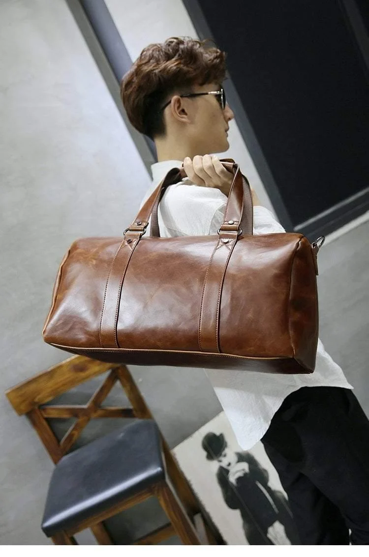 Herren-Reisetaschen, Kaffee-Eimer-Handtaschen, Umhängetasche, große Herren-Business-Gepäcktasche