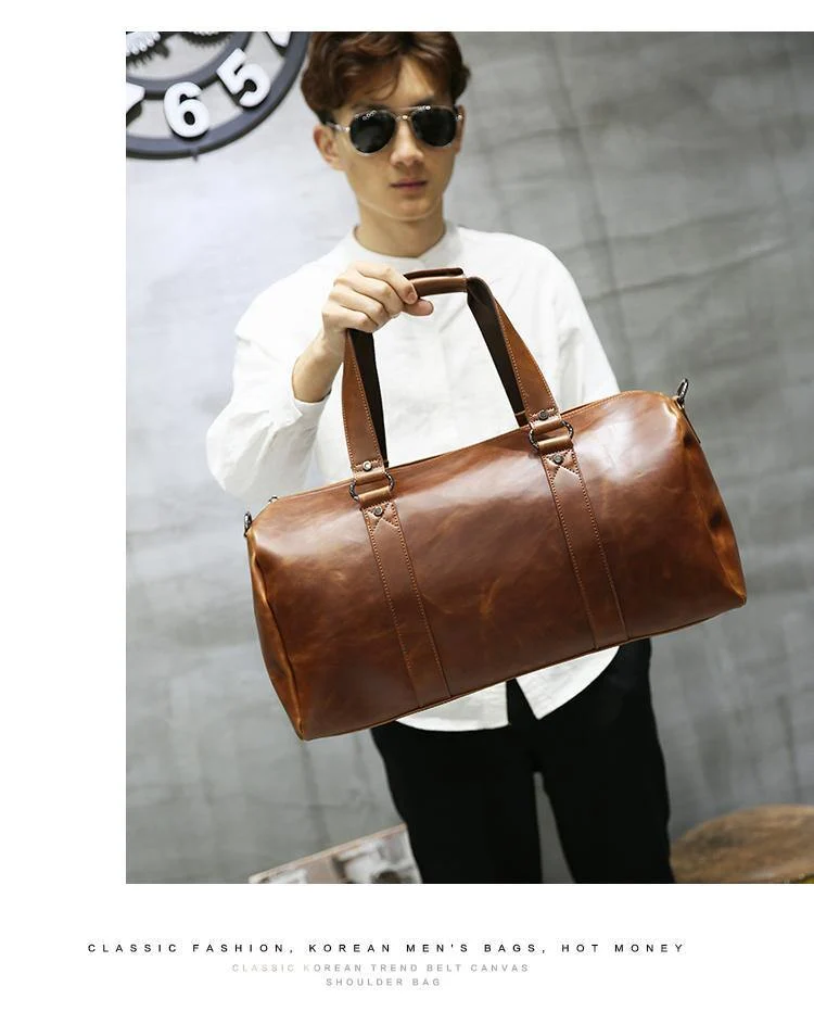 Herren-Reisetaschen, Kaffee-Eimer-Handtaschen, Umhängetasche, große Herren-Business-Gepäcktasche