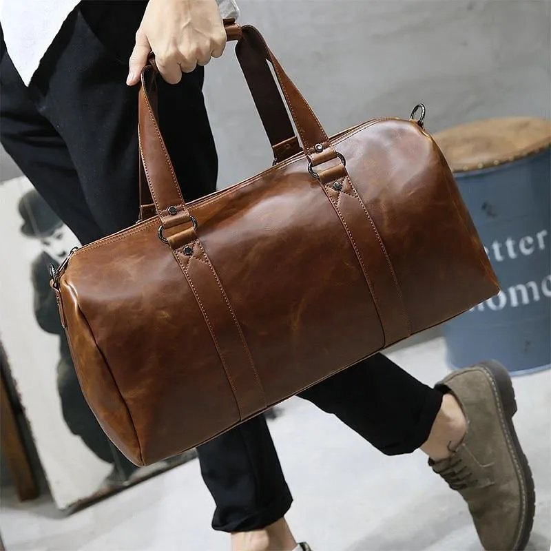 Herren-Reisetaschen, Kaffee-Eimer-Handtaschen, Umhängetasche, große Herren-Business-Gepäcktasche