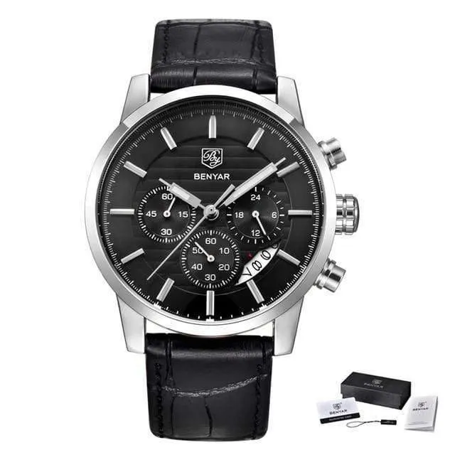 Herrenuhren Top-Marke Luxury Business Wasserdicht Sport Chronograph Quarz Braun Gold Männliche Uhr Relogio Masculino 2019