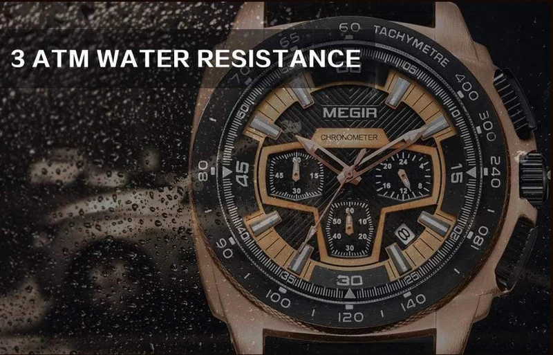 Herren-Chronograph, Sportuhr mit Quarzwerk, Gummiband, leuchtende Armbanduhr für Männer und Jungen 2056G-1N0