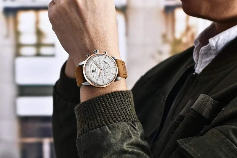 Lässige Mode Männer Quarzuhr Luxus Militär Lederband Chronograph Männer Uhr Relogio Masculino
