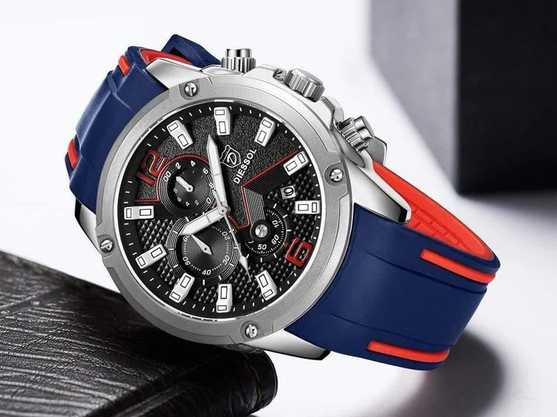 Herrenmode Chronograph Sport Quarzuhr Herrenuhren Top-marke Luxus Gummiband Geschäftsuhr Relogio Masculino