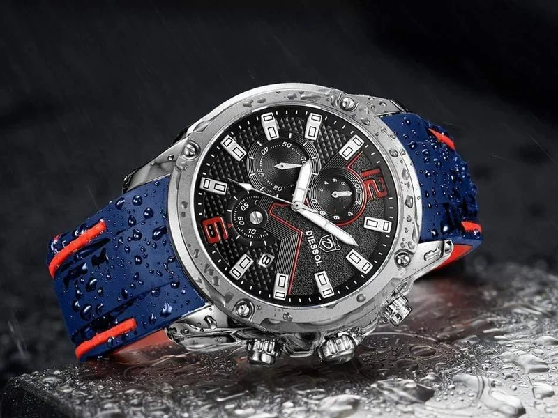 Herrenmode Chronograph Sport Quarzuhr Herrenuhren Top-marke Luxus Gummiband Geschäftsuhr Relogio Masculino