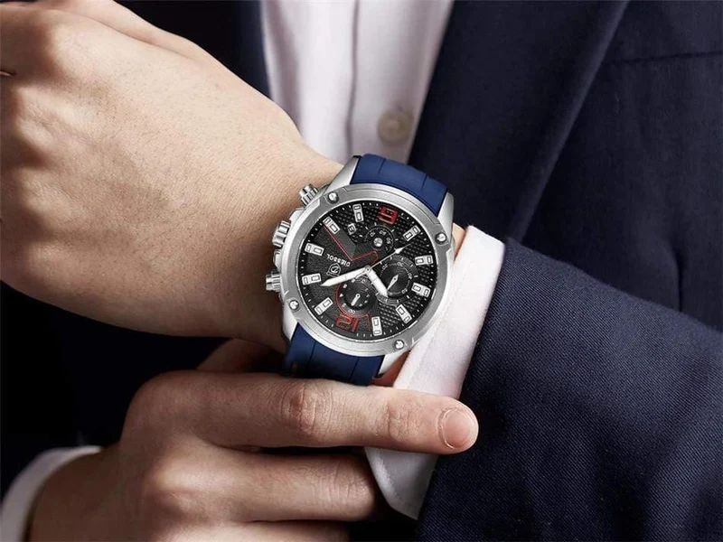 Herrenmode Chronograph Sport Quarzuhr Herrenuhren Top-marke Luxus Gummiband Geschäftsuhr Relogio Masculino
