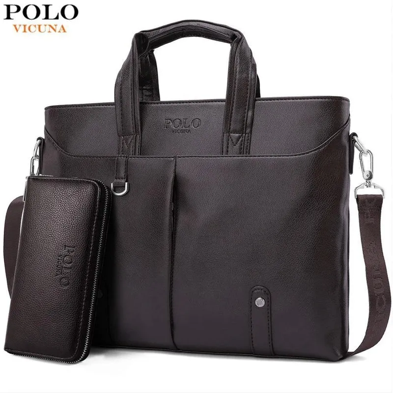 Herren-Aktentasche aus Leder, solide, große Business-Man-Tasche, Laptop-Handtasche, Pasta Executiva Masculino