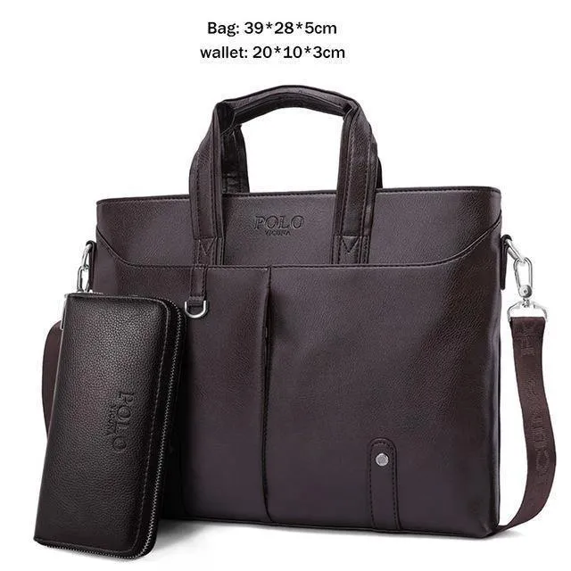 Herren-Aktentasche aus Leder, solide, große Business-Man-Tasche, Laptop-Handtasche, Pasta Executiva Masculino