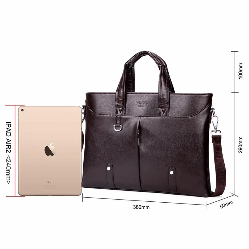 Herren-Aktentasche aus Leder, solide, große Business-Man-Tasche, Laptop-Handtasche, Pasta Executiva Masculino