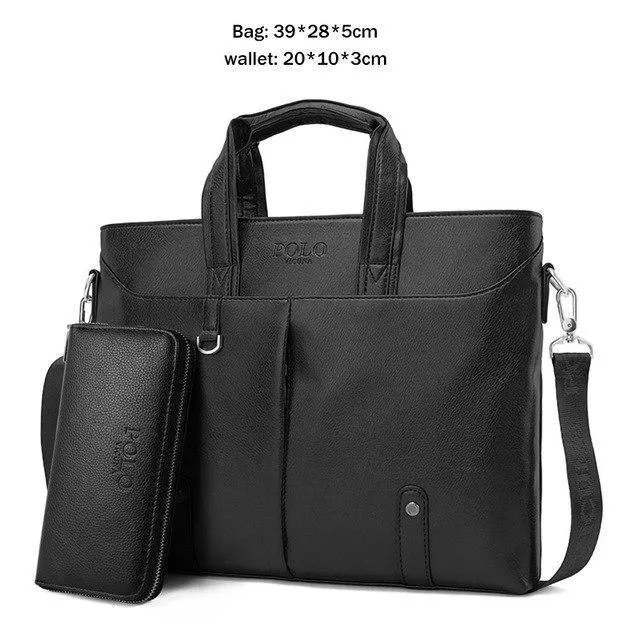 Herren-Aktentasche aus Leder, solide, große Business-Man-Tasche, Laptop-Handtasche, Pasta Executiva Masculino
