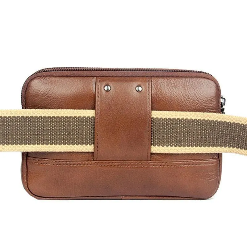 Herren Echtleder Gürteltasche Clutch Portemonnaie Geldbörse Handytasche Modetrend Fanny Handgelenk Handtaschen