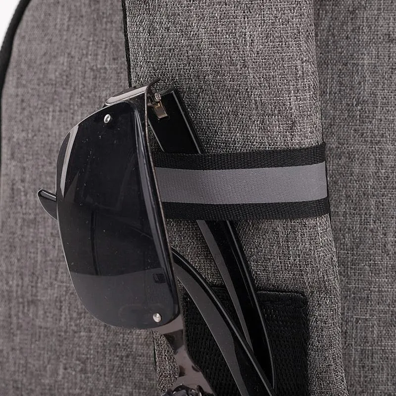 Männer Brust Taschen USB Lade Wasserdichte Oxford Umhängetaschen Kleine Schlinge Einzelnen Schulter Taschen Reise Brust Pack Männlichen