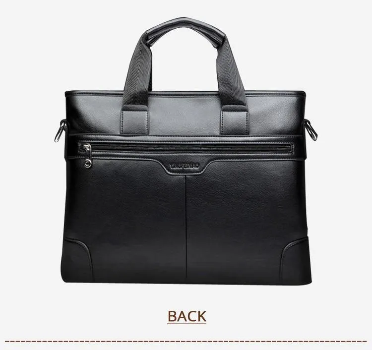 Herren Business Schwarz Freizeittasche PU Leder Aktentasche Herren Tragetaschen Braun Hochwertiges Herren Business mit großer Kapazität