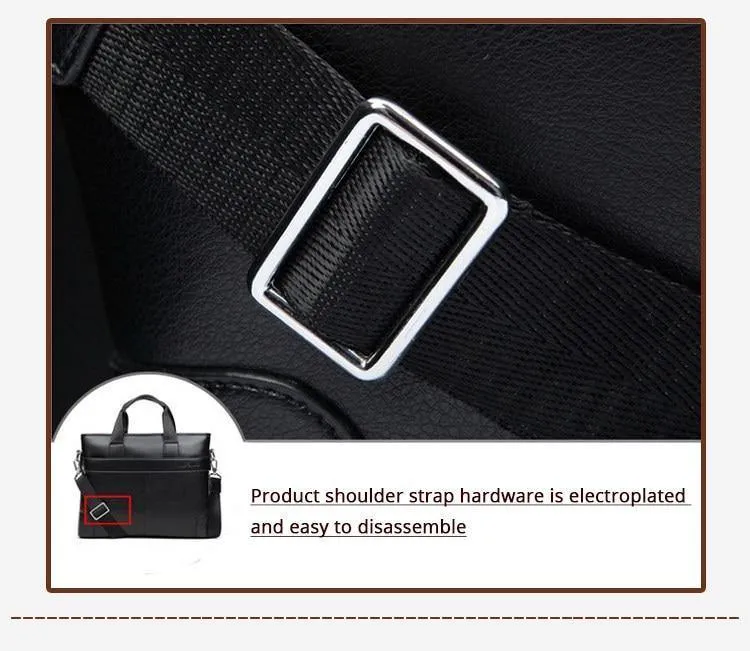 Herren Business Schwarz Freizeittasche PU Leder Aktentasche Herren Tragetaschen Braun Hochwertiges Herren Business mit großer Kapazität
