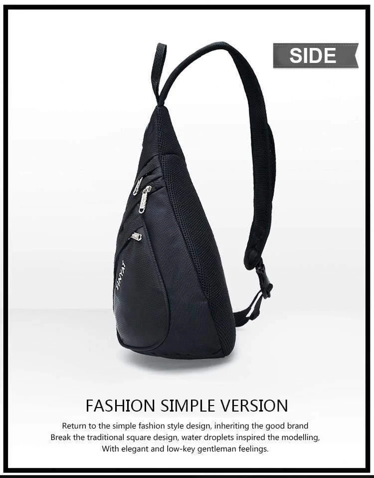 Männer Tasche Männer Schulter Sling Tasche pack USB Wasserdicht Messenger Crossbody Tasche Schwarz Reise frauen brust tasche für ipad T509
