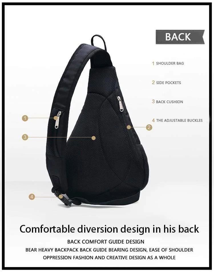Männer Tasche Männer Schulter Sling Tasche pack USB Wasserdicht Messenger Crossbody Tasche Schwarz Reise frauen brust tasche für ipad T509