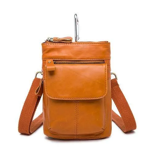 Herren Taschen Echtes Leder Taillenpaket Kleine Umhängetasche Herren Umhängetaschen Gürtel Handytasche Tasche Männliche Tasche 8868