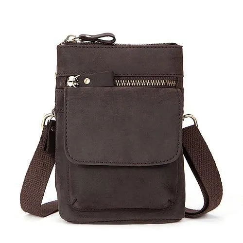 Herren Taschen Echtes Leder Taillenpaket Kleine Umhängetasche Herren Umhängetaschen Gürtel Handytasche Tasche Männliche Tasche 8868