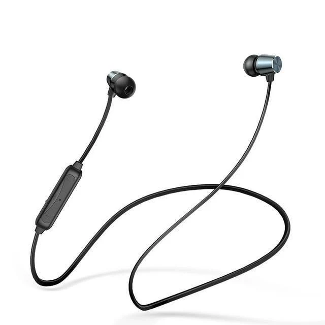 ROCK Bluetooth-Kopfhörer mit Mikrofon, halb im Ohr, Bluetooth-Kopfhörer, kabelloses Nackenband, magnetisches Headset für iPhone XS, Xiaomi