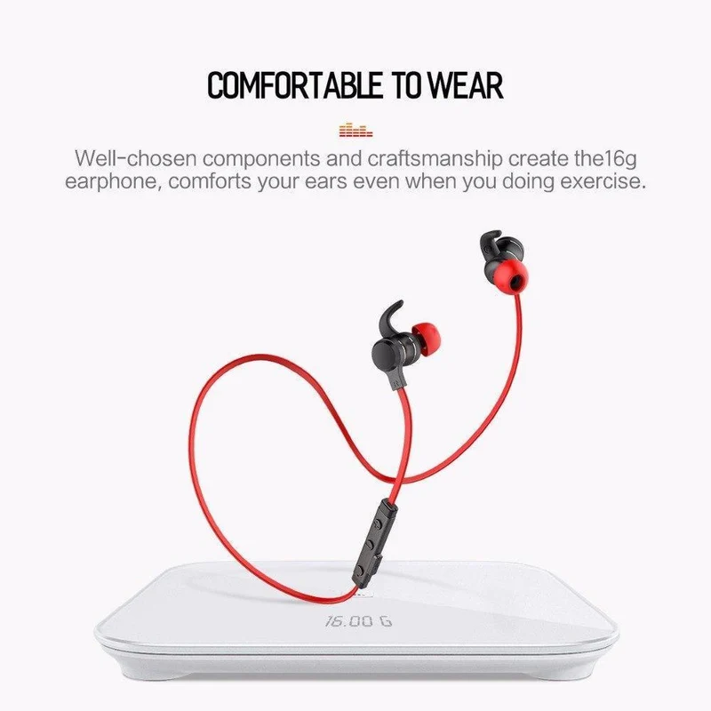 ROCK Bluetooth-Kopfhörer mit Mikrofon, halb im Ohr, Bluetooth-Kopfhörer, kabelloses Nackenband, magnetisches Headset für iPhone XS, Xiaomi
