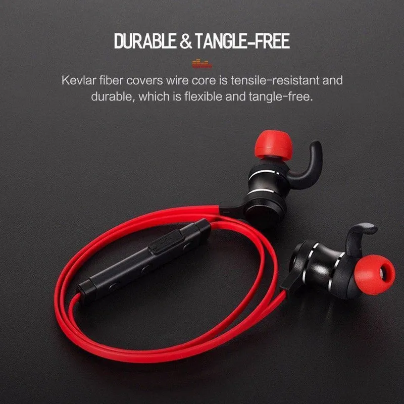 ROCK Bluetooth-Kopfhörer mit Mikrofon, halb im Ohr, Bluetooth-Kopfhörer, kabelloses Nackenband, magnetisches Headset für iPhone XS, Xiaomi