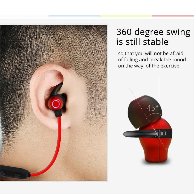 ROCK Wireless Bluetooth Kopfhörer Nackenbügel Sport Stereo Ohrhörer Wasserdicht Running Headset mit Mikrofon für iPhone Samsung