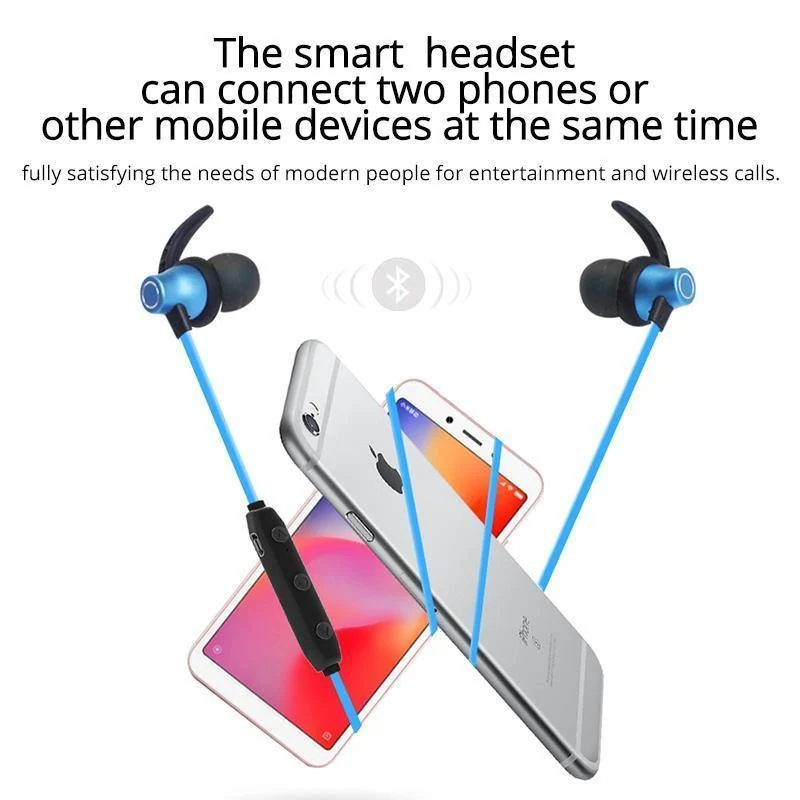 ROCK Wireless Bluetooth Kopfhörer Nackenbügel Sport Stereo Ohrhörer Wasserdicht Running Headset mit Mikrofon für iPhone Samsung