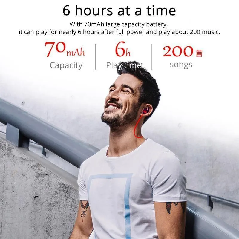 ROCK Wireless Bluetooth Kopfhörer Nackenbügel Sport Stereo Ohrhörer Wasserdicht Running Headset mit Mikrofon für iPhone Samsung