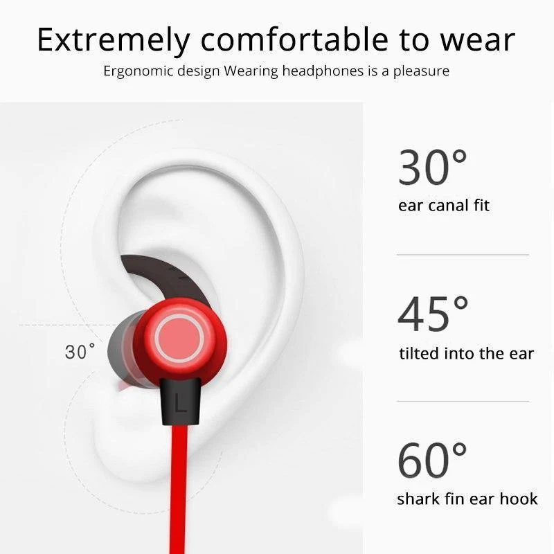 ROCK Wireless Bluetooth Kopfhörer Nackenbügel Sport Stereo Ohrhörer Wasserdicht Running Headset mit Mikrofon für iPhone Samsung