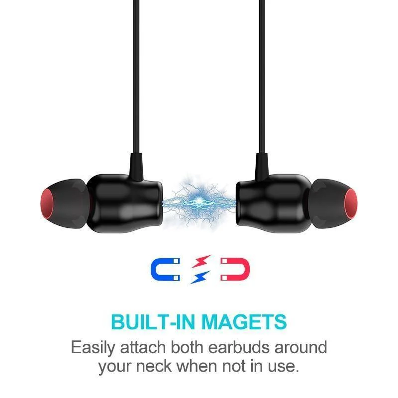 ROCK Wireless Bluetooth Kopfhörer Nackenbügel Sport Stereo Ohrhörer Wasserdicht Running Headset mit Mikrofon für iPhone Samsung