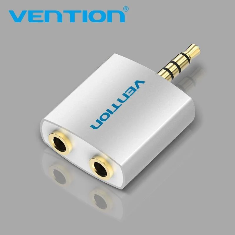 Vention 3.5mm Kopfhörer Audio Splitter Connecter Adapter mit Mikrofon 1 Stecker auf 2 Buchse Audio Adapter für Kopfhörer PC Handy
