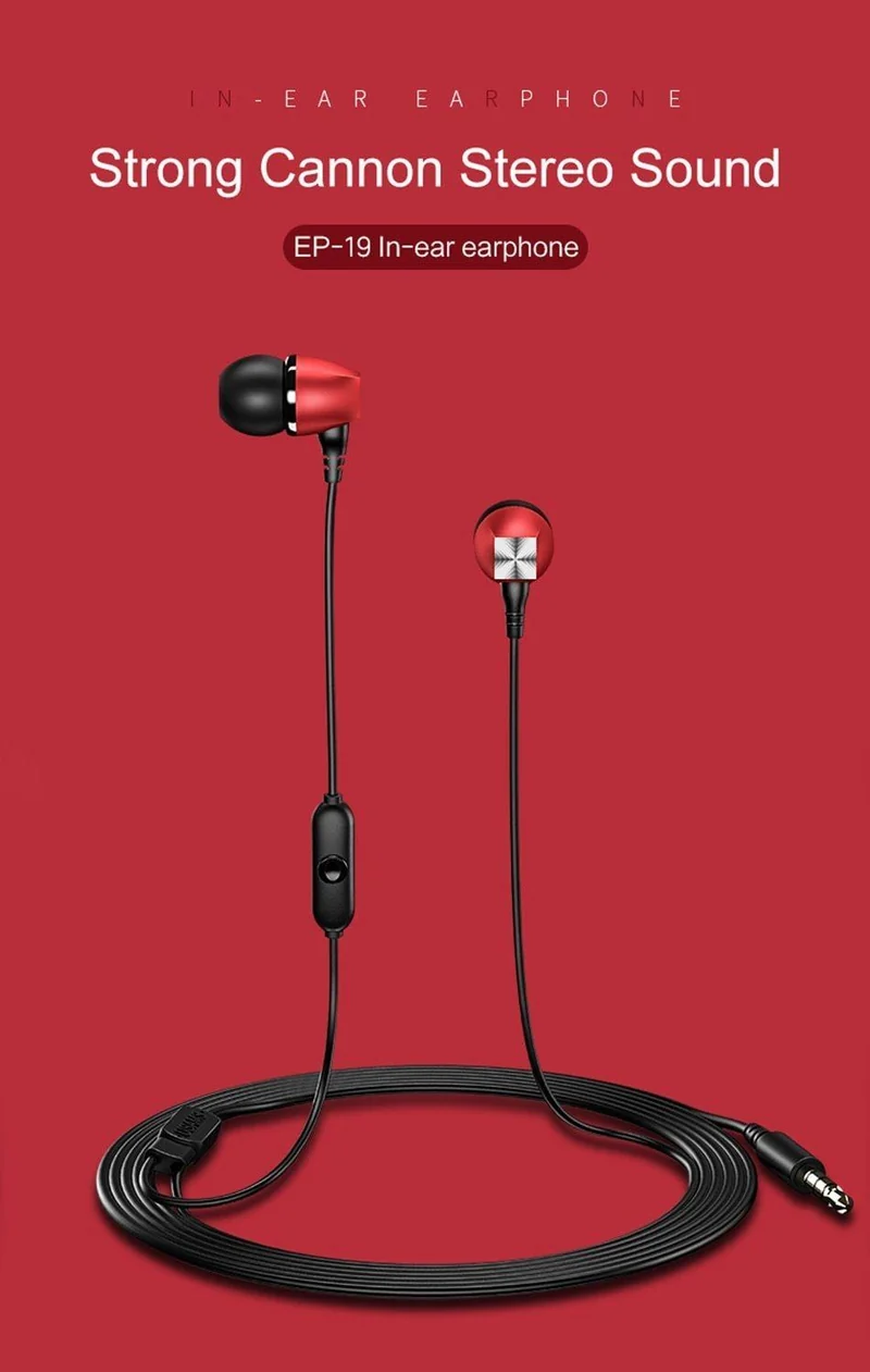 USAMS In-Ear-Ohrhörer 3D Stereo 3.5mm Hochwertige Ohrhörer Ohrhörer Bass-Ohrhörer Wired 1.2m im Ohr-Headset mit Mikrofon