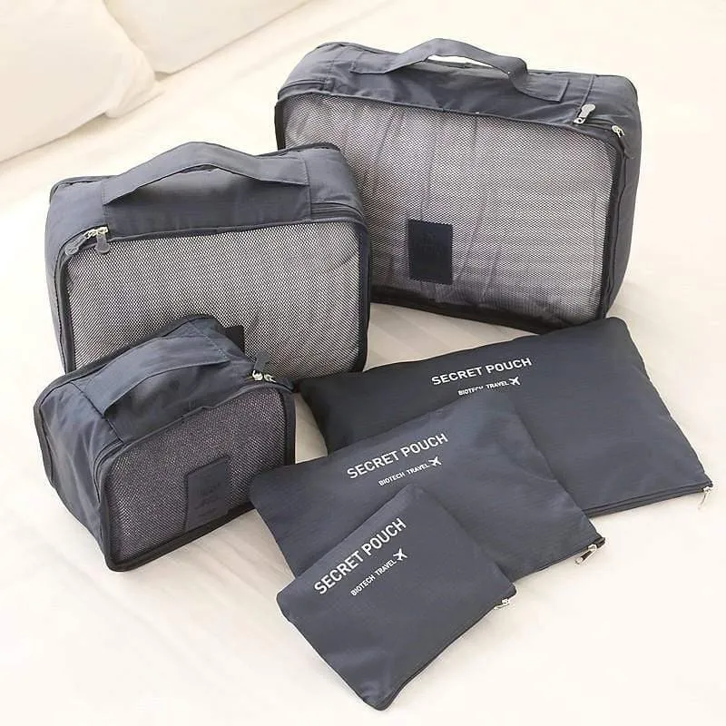 6PCS Männer und Frauen Reisetasche Kleidung Unterwäsche Bh Verpackung Cube Gepäck Organizer Beutel Familie Closet Divider Organizer Taschen
