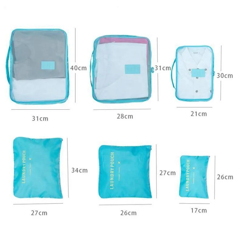 6PCS Männer und Frauen Reisetasche Kleidung Unterwäsche Bh Verpackung Cube Gepäck Organizer Beutel Familie Closet Divider Organizer Taschen