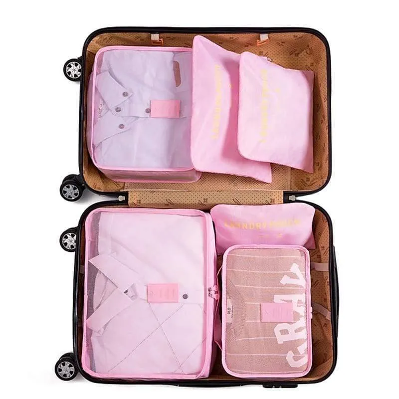 6PCS Männer und Frauen Reisetasche Kleidung Unterwäsche Bh Verpackung Cube Gepäck Organizer Beutel Familie Closet Divider Organizer Taschen