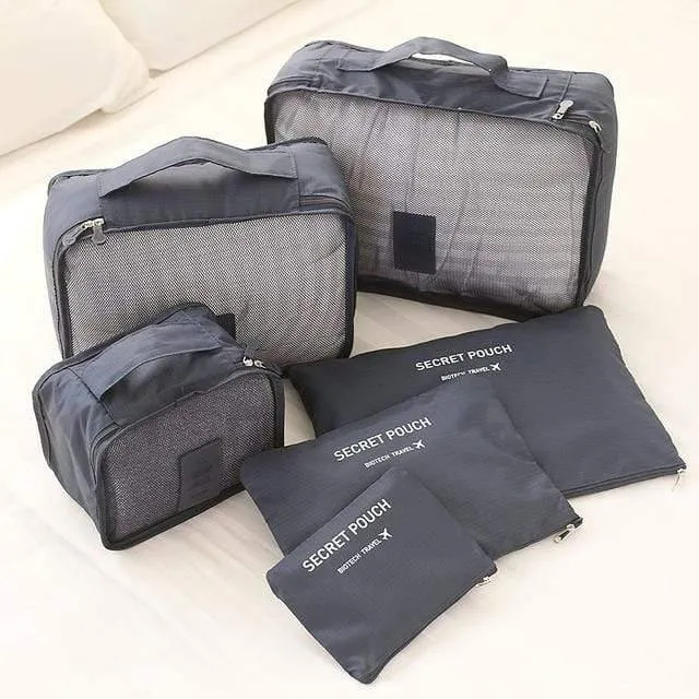 6PCS Männer und Frauen Reisetasche Kleidung Unterwäsche Bh Verpackung Cube Gepäck Organizer Beutel Familie Closet Divider Organizer Taschen