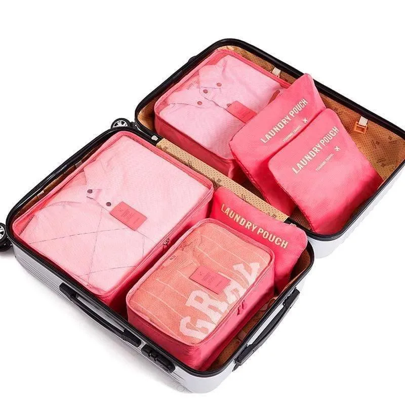 6PCS Männer und Frauen Reisetasche Kleidung Unterwäsche Bh Verpackung Cube Gepäck Organizer Beutel Familie Closet Divider Organizer Taschen