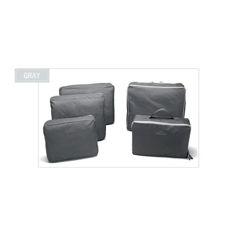 5 PCS / Set Fashion Durable Wasserdichte Polyester Reisetaschen Für Männer Frauen Gepäck Unterwäsche Kleidung Sortiertasche Verpackung Würfel