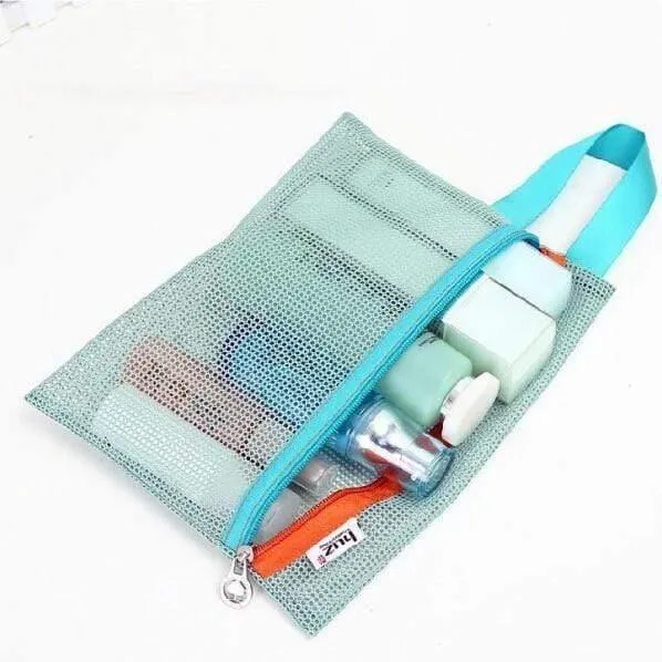 4 Teile/satz Mesh Reisetasche Organizer Unisex Comestic Tasche Organizer Reißverschlusstasche Mesh Reisetasche Kleidung Aufbewahrungstasche