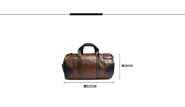 Retro Braun Eimer Reisetaschen Große Crazy Horse PU Leder Handtaschen Schultertasche Männer Business Gepäcktasche