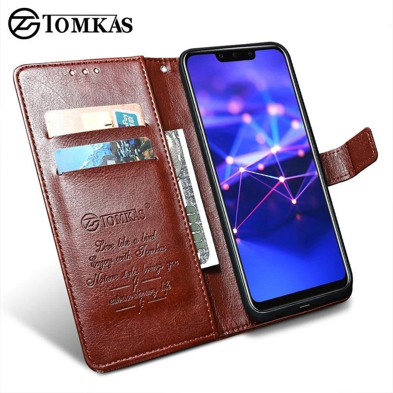 TOMKAS Luruxy Flip Fall für Huawei Mate 20 Lite 360 ​​Schützen Brieftasche Telefon Zurück Abdeckung Silikon + Leder Fall für Huawei Mate 20 Lite