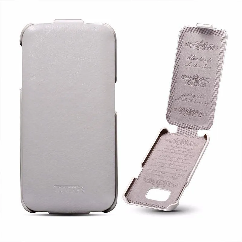 Tomkas Ledertasche für Samsung Galaxy S6 G9200 Retro Handytasche Flip Cover für Samsung Galaxy S6 Edge Hüllen Luxus Coque