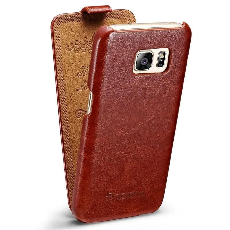 Tomkas Ledertasche für Samsung Galaxy S6 G9200 Retro Handytasche Flip Cover für Samsung Galaxy S6 Edge Hüllen Luxus Coque