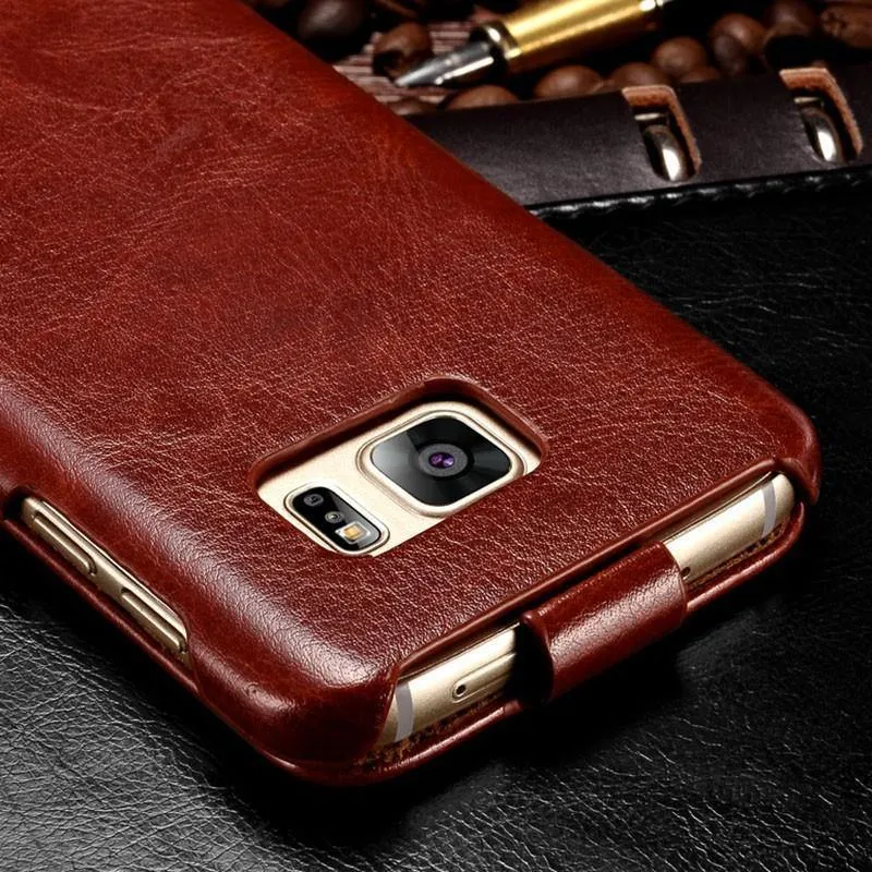 Tomkas Ledertasche für Samsung Galaxy S6 G9200 Retro Handytasche Flip Cover für Samsung Galaxy S6 Edge Hüllen Luxus Coque