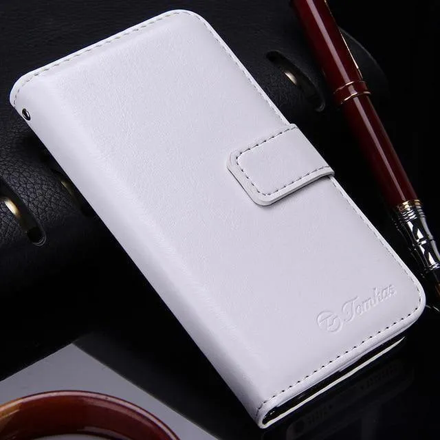 Brieftasche Ledertasche für Apple iPhone 5S 5 SE Luxus Flip Coque Handytasche Hülle Für iPhone 5s Hüllen Fundas TOMKAS Marke