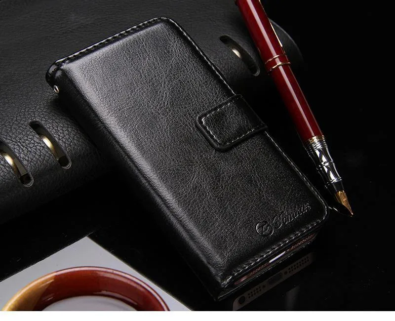 Brieftasche Ledertasche für Apple iPhone 5S 5 SE Luxus Flip Coque Handytasche Hülle Für iPhone 5s Hüllen Fundas TOMKAS Marke