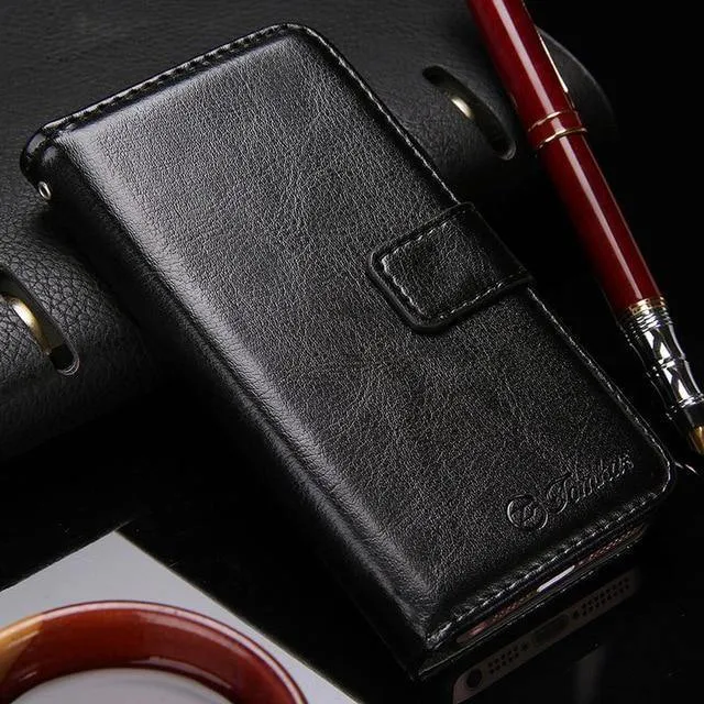 Brieftasche Ledertasche für Apple iPhone 5S 5 SE Luxus Flip Coque Handytasche Hülle Für iPhone 5s Hüllen Fundas TOMKAS Marke