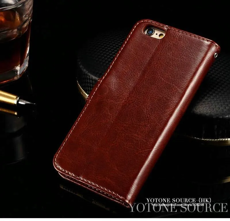 Brieftasche Ledertasche für iPhone 6 6S Plus Luxus Coque Cover für iPhone 6 S 6S Plus Handyhüllen mit Kartensteckplatz TOMKAS Marke