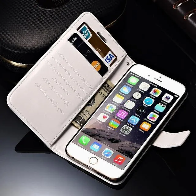 Brieftasche Ledertasche für iPhone 6 6S Plus Luxus Coque Cover für iPhone 6 S 6S Plus Handyhüllen mit Kartensteckplatz TOMKAS Marke