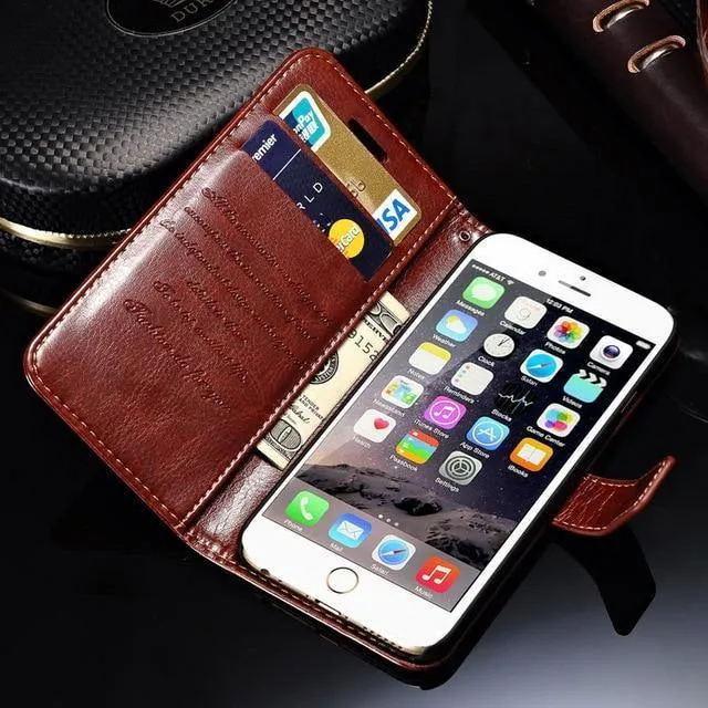Brieftasche Ledertasche für iPhone 6 6S Plus Luxus Coque Cover für iPhone 6 S 6S Plus Handyhüllen mit Kartensteckplatz TOMKAS Marke