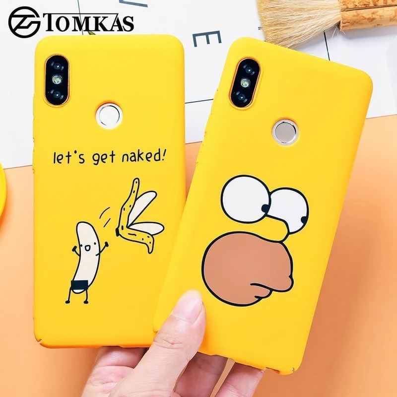 TOMKAS Niedliche Cartoon-Hülle für Xiaomi Redmi Note 5, Telefonhülle für Xiaomi Redmi 4X 5 Plus, Hüllen Mi A1, Rückseite, Lustige Nackte Banane